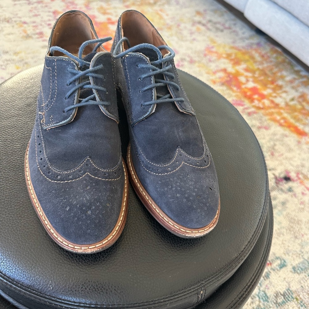Men's Blue Suede Shoes - Rockport Oxfords 👞